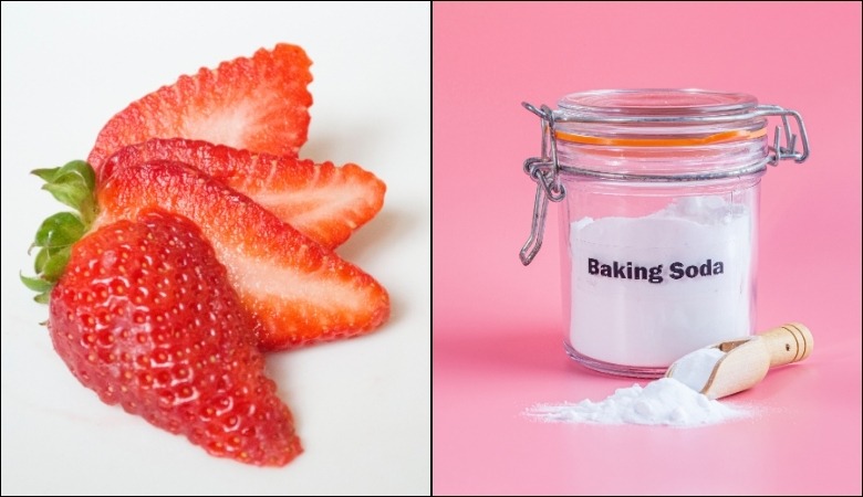 Baking soda và dâu tây giúp tẩy trắng răng hiệu quả