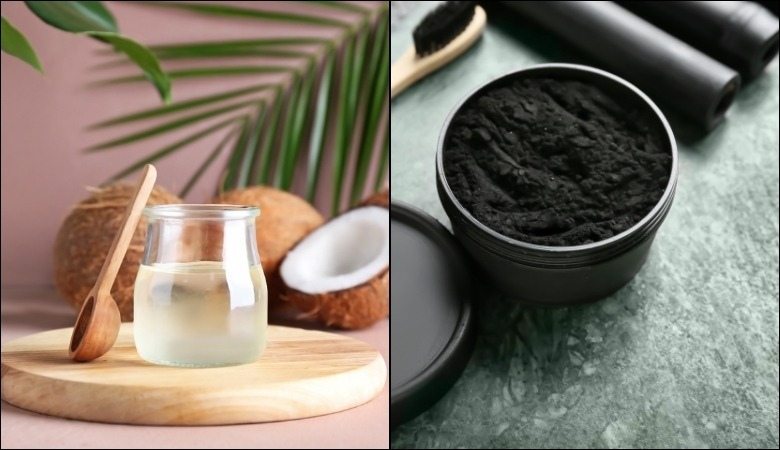 Kết hợp than hoạt tính với dầu dừa giúp răng trắng sáng chắc khỏe