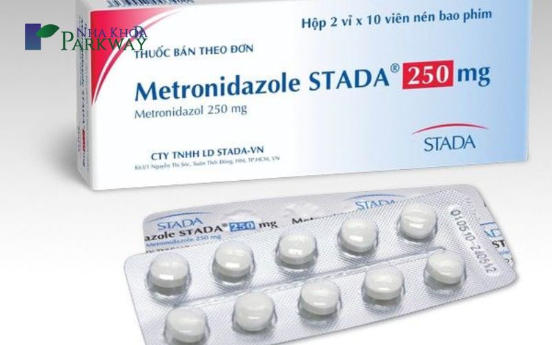 Hộp thuốc kháng sinh Metronidazole