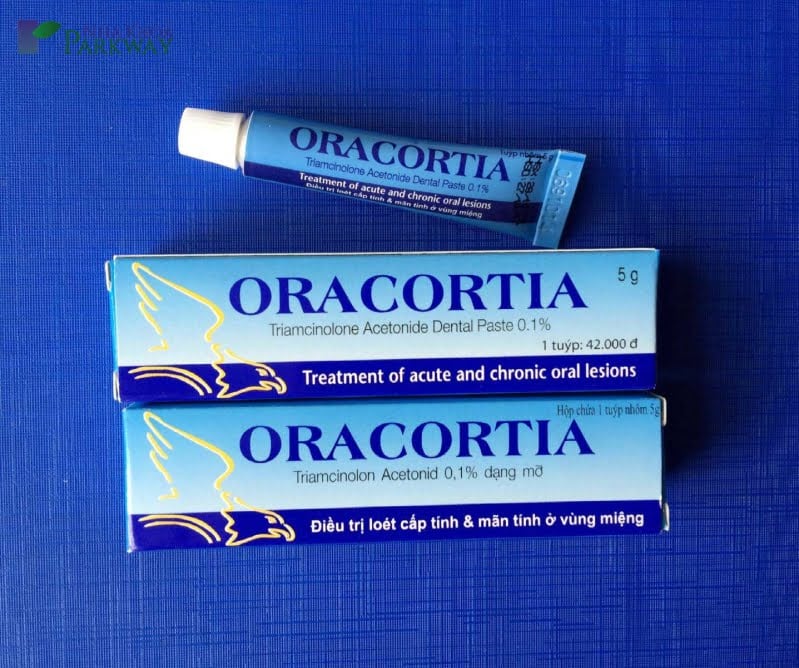Thuốc nhiệt miệng màu xanh Oracortia