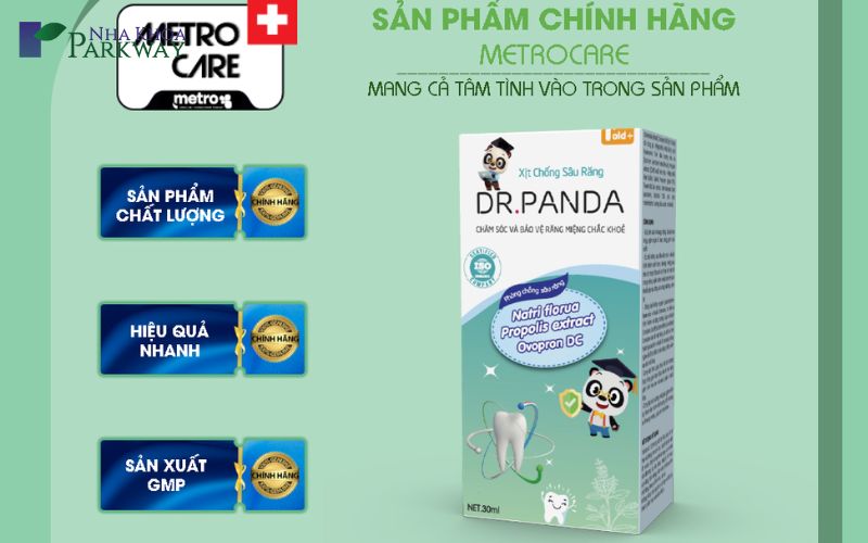 Bao bì của thuốc ngăn sâu răng Dr.Panda
