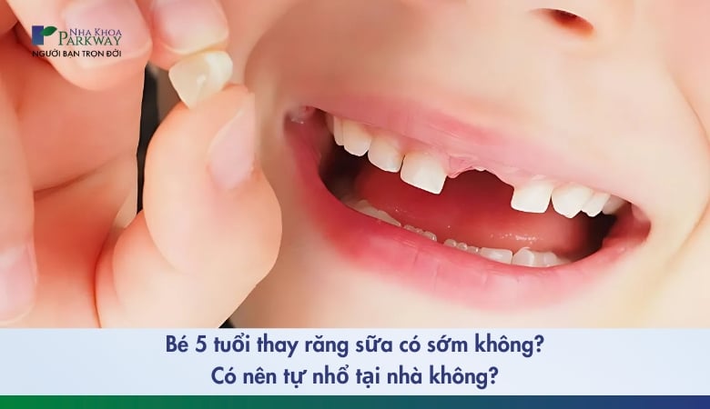 bé 5 tuổi thay răng sữa có sao không