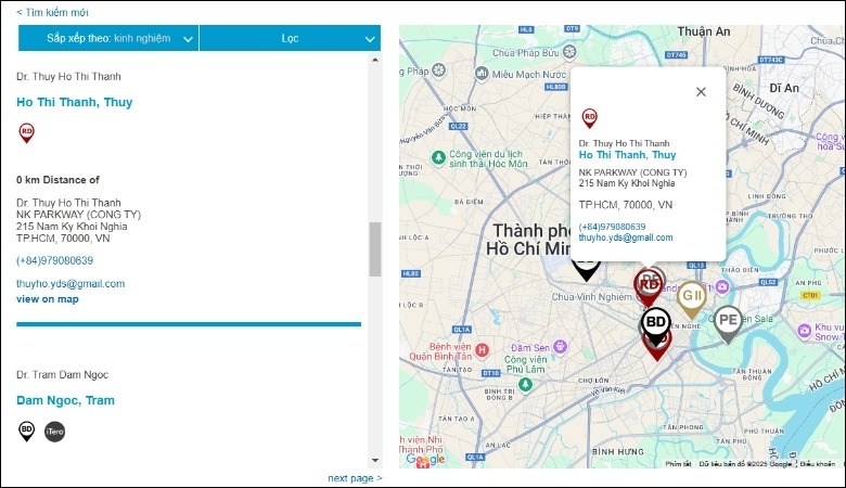 Cách tìm kiếm thông tin về bác sĩ Invisalign trên website của hãng
