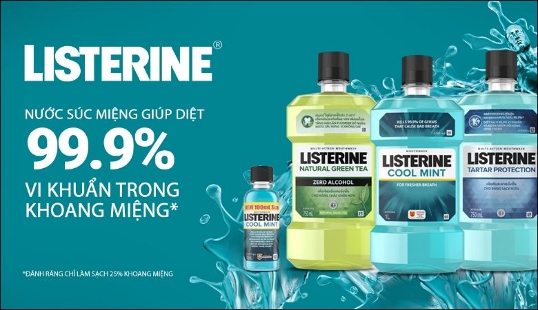Listerine là một công cụ hữu ích trong việc chăm sóc răng miệng